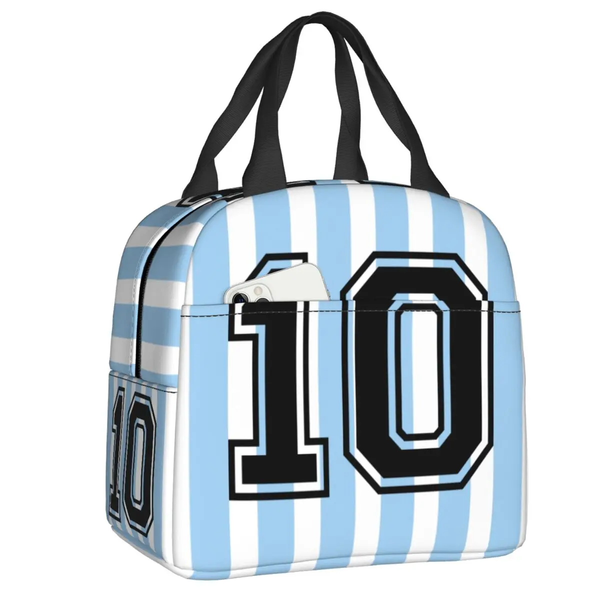 

Argentina Flag Lunch Bag for Women Portable Thermal Insulated Argentine Football Gift Lunch Box Picnic Multifunction Food Tote