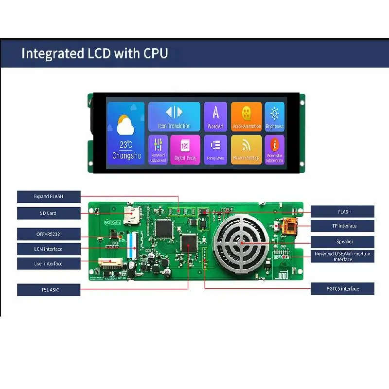 DWIN 6 8 дюймовый IPS TFT ЖК-модуль UART интеллектуальный дисплей сенсорный экран HMI умный