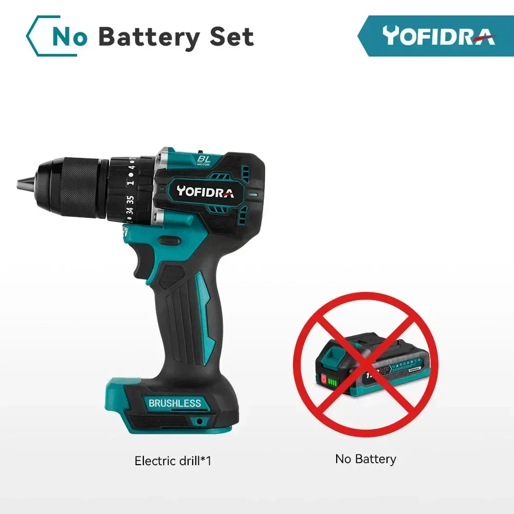 

Yofidra беcщеточная ударная дрель 13 мм 35+3 крутящего момента