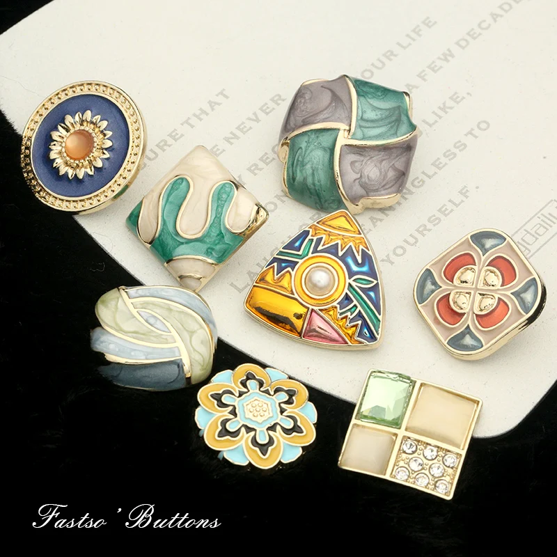 6 шт металлические декоративные кнопки в стиле ретро для одежды женский свитер