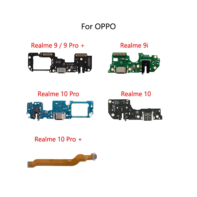 

USB Charge Dock Port Socket Jack Plug Connector Flex Cable For OPPO Realme 9 9i 10 / 9 10 Pro + Plus Charging Board Module