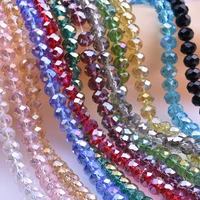 2346810mm crystal rondel beads wheel faceted glass beads for jewelry making diy jewelry accessories jewelry findings