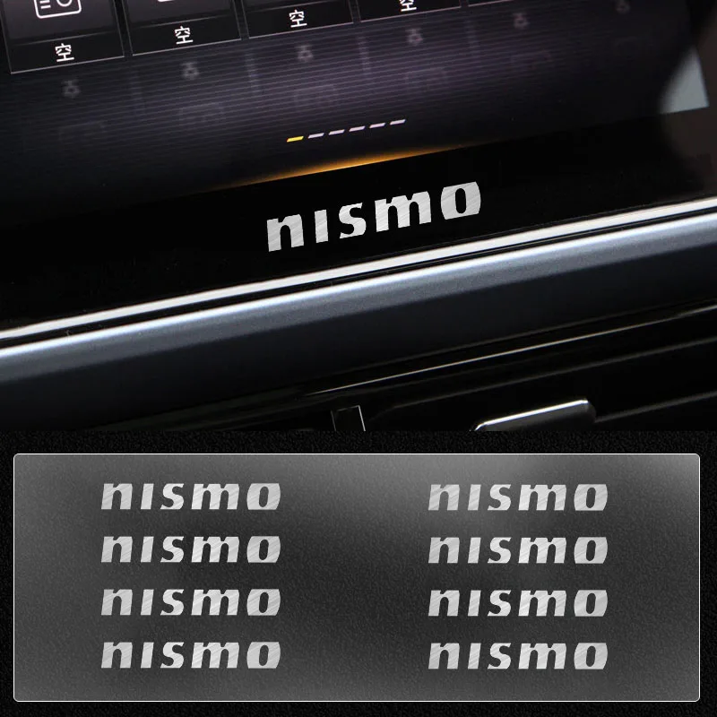 

10pcs Car Metal Sticker Car Interior Logo Styling Sticker For Nismo Emblem R34 GTR Tiida Sylphy Teana Note X-trail 1 2 Qashqa
