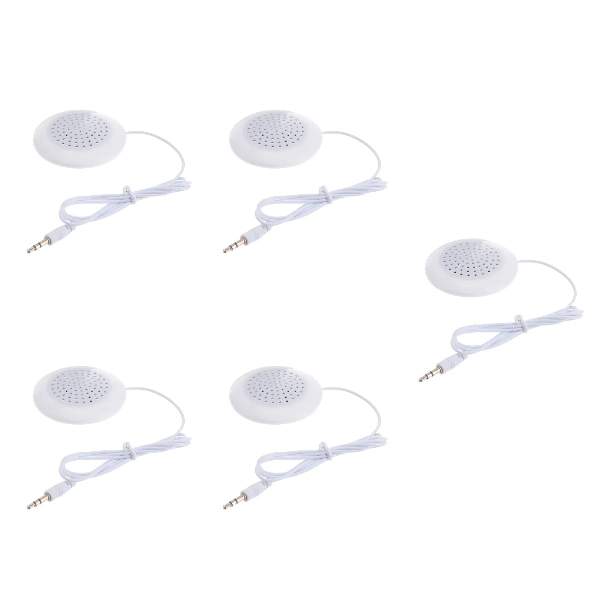 

5pcs 35mm Mini Size Portable Bed Side Pillow Side Speaker Music Pillow Speaker(White)