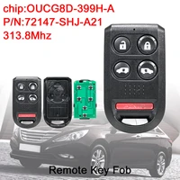 41 buttons 313 8mhz keyless smart remote car key fob oucg8d 399h a pn 72147 shj a21 for 2005 2010 honda odyssey