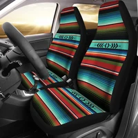 colorful green red blue and orange serape car seat covers setpack of 2 universal front seat protective cover