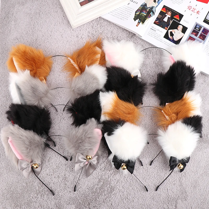 

Beautiful Masquerade Halloween Cat Ears Headwear Cosplay Cat Ear Anime Party Costume Bell Headwear Headband Hair Accessories