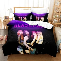 kpop pink girl bedding set single twin full queen king size queen actress bed set aldult kid bedroom duvetcover sets 3d anime 10