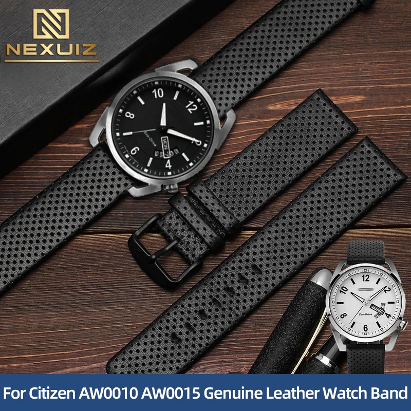 

Ремешок кожаный для наручных часов Citizen AW0015 AW0010, стильный Воздухопроницаемый браслет с цепочкой из телячьей кожи, аксессуары для часов, Ширина 20 мм
