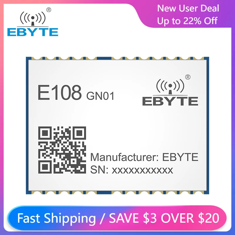 

EBYTE E108-GN01 Multi-Mode Satellite Positioning Module Low-cost Transmitter Receiver BDS/GPS/GLONASS NMEA0183 V4.1 Pending SMT