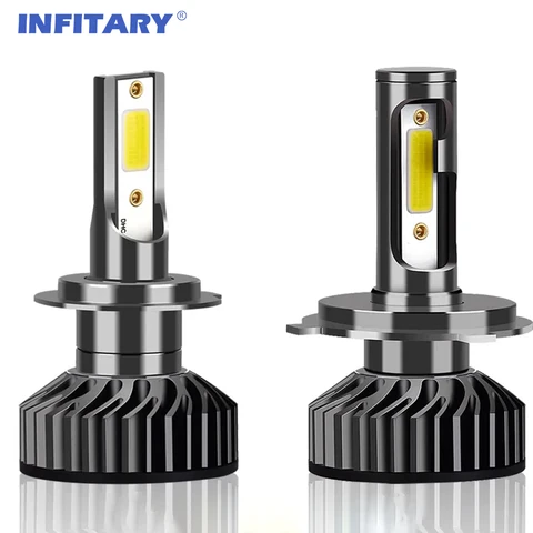 Светодиодные фары Infitary H7 LED H4 Mini Canbus, лампы для автомобильных фар 12 В 72 Вт 6500 лм 880 K H1 H11 H3 H13 H27 9006 9007, фары, противотуманные фары