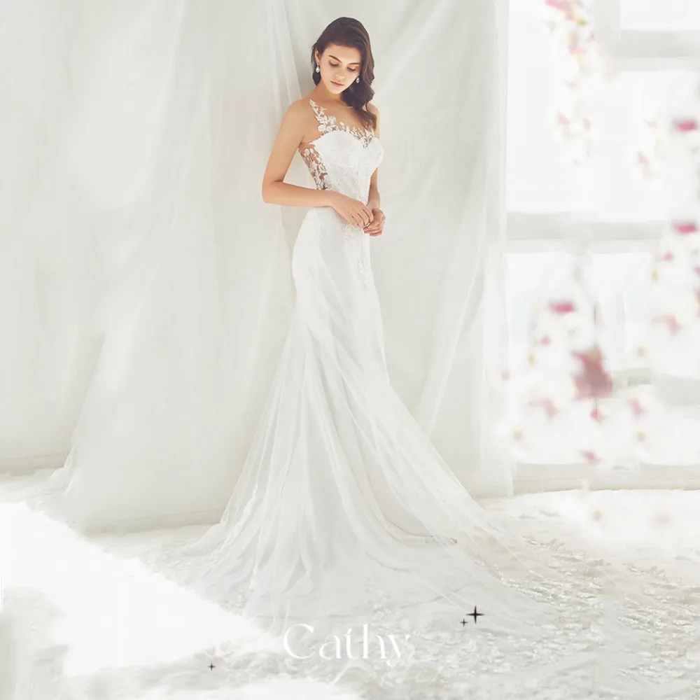 

Grace Trumpet Vestidos De Novia Beach Robe Mariée Sleeveless Lace Embroidery Mermaid Wedding Dresses For Women 2022 Bride