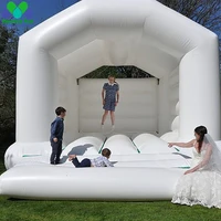 customized commercial white inflatables bounce house wedding bouncer trampoline castle jumper tent for kids adults lawn party