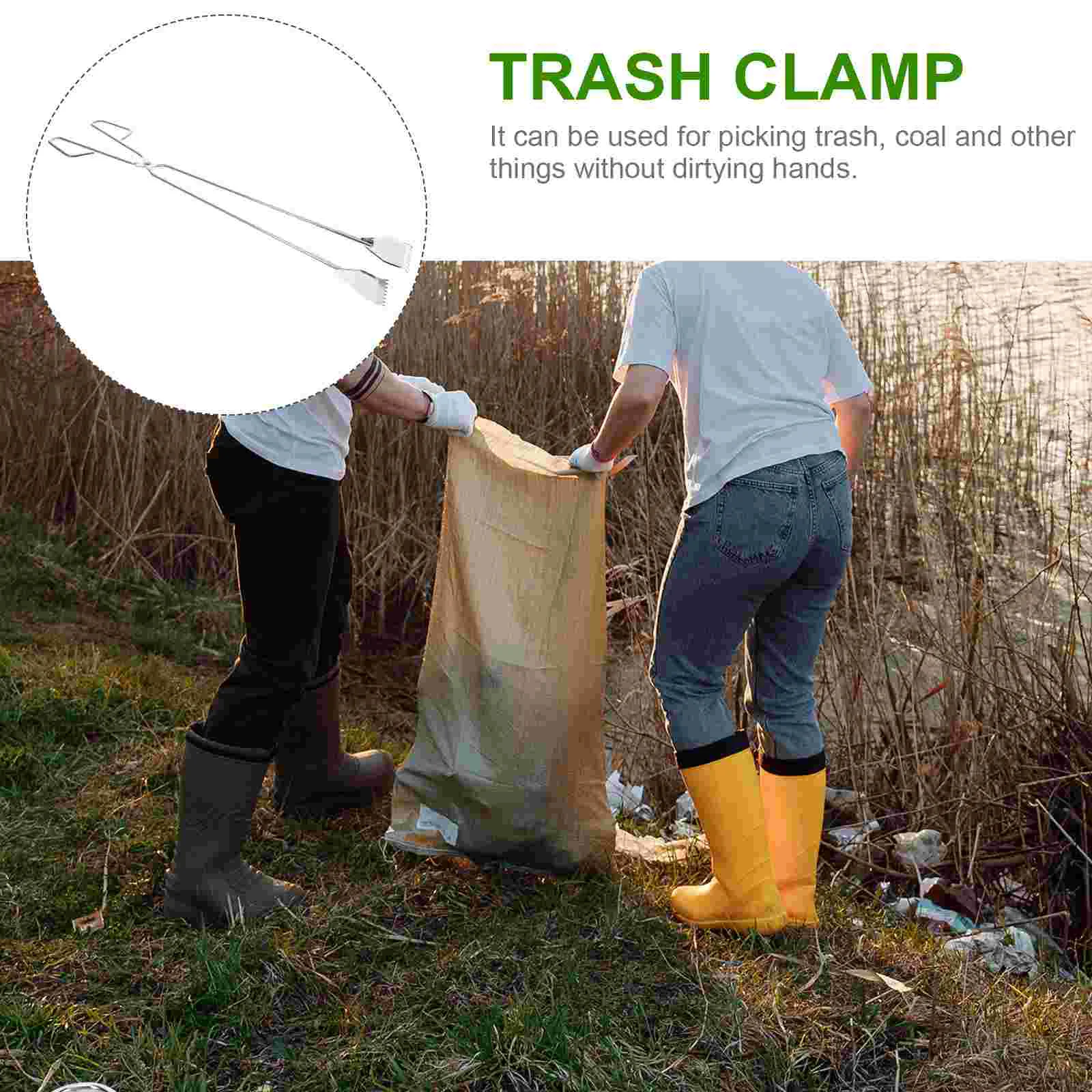 

Grabber Tongs Tong Trash Tool Garbage Picker Scissor Reacher Pick Uplitterfirewood Waste Clip Log Fireplace Gripper Charcoal