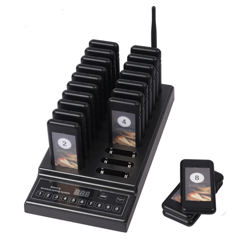 SU-68G Restaurant Pager Wireless Celling Emergency Pager System 10-20 Channels Waiter For Church Nursery Cafe Bar Restaurant