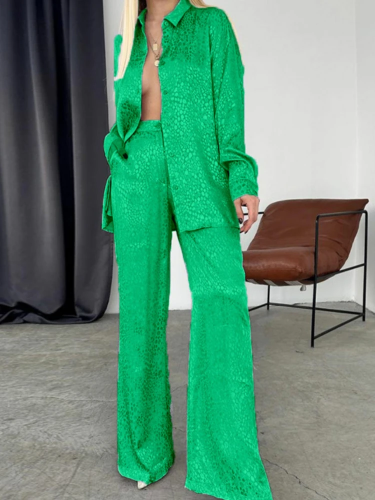 Комплект из двух предметов Женский рубашка с длинными рукавами и принтом