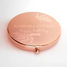 Двухстороннее складное металлическое косметическое карманное зеркало компактное косметическое зеркало для туалетного столика простое круглое косметическое зеркало с логотипом пользовательский подарок маленькое зеркало