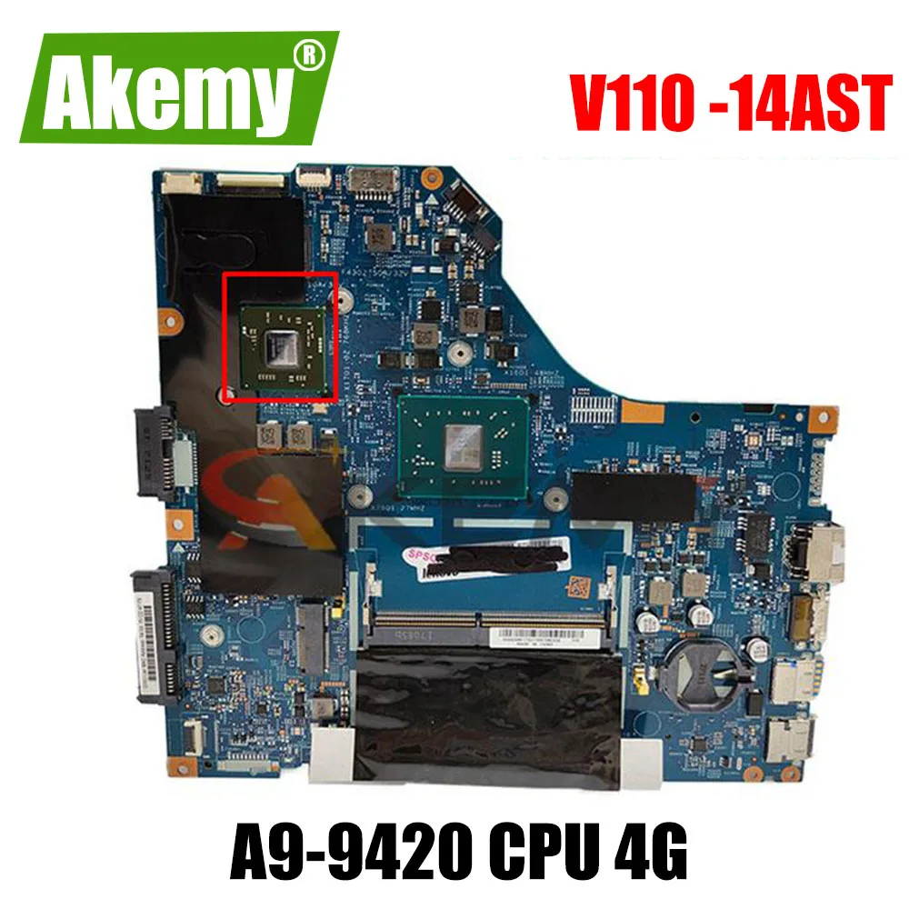 

Материнская плата для ноутбука Lenovo V110 -14AST LV1145_ASR_MB_PCR 15283-3 448.08A01.0031 с AMD CPU A9-9420 AMD RAM:4G 100% протестирована