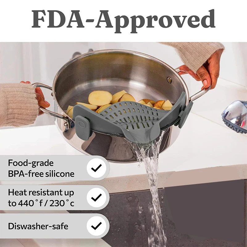 Силиконовое ситечко сковорода сливная стойка воронка для чаши риса макарон