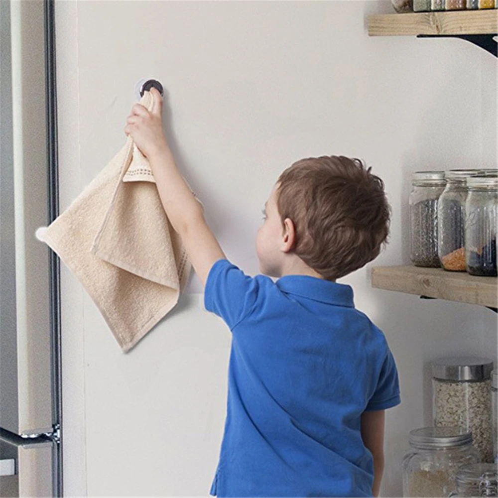 

Настенный самоклеящийся крючок, Креативные Круглые нажимные крючки, зажимы для полотенец для ванной комнаты, держатель для кухонных полоте...