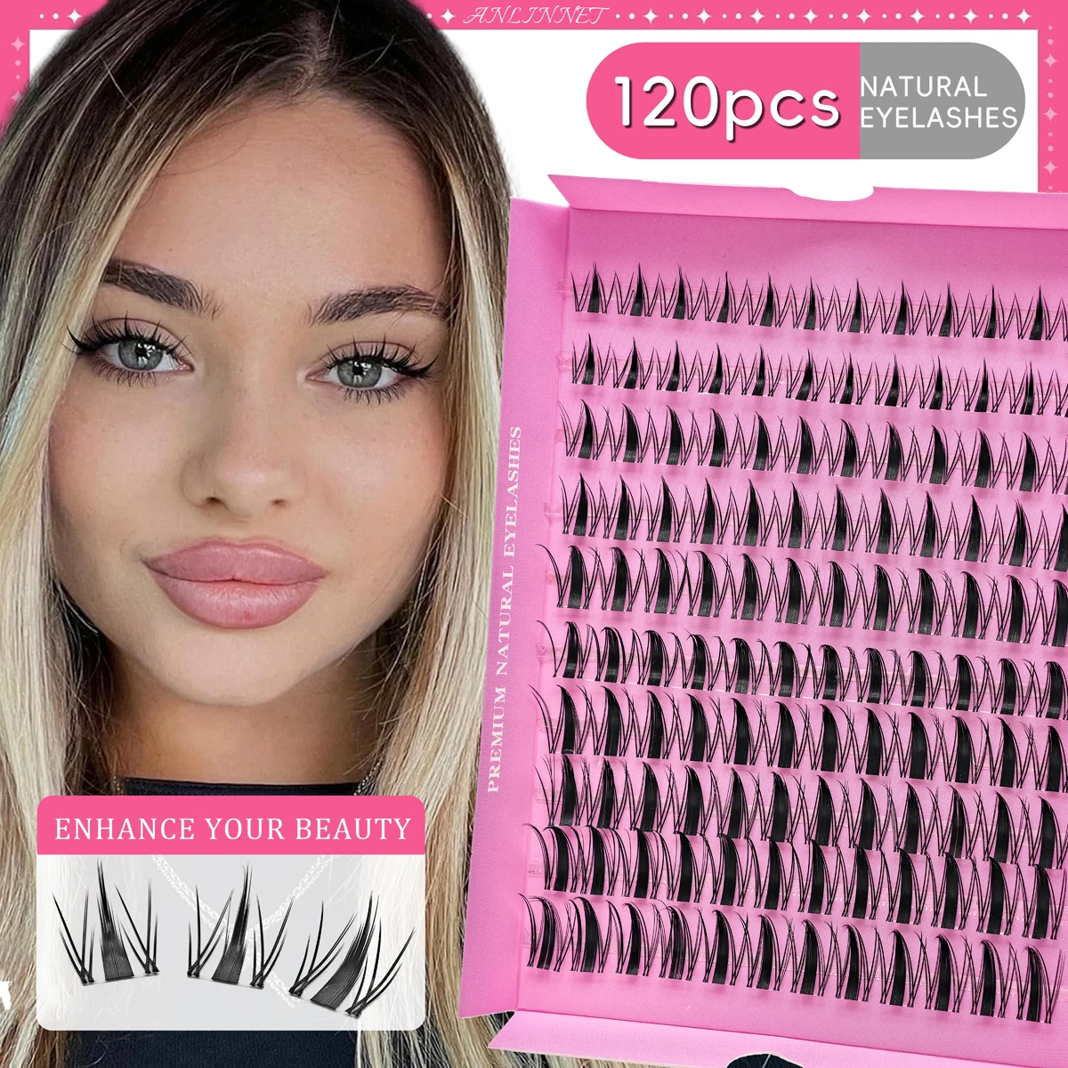 DIY Clusters Lash 10-18mm(Mix) Fluffy Lash Clusters for Self Application Makeup Individual Eyelash E
