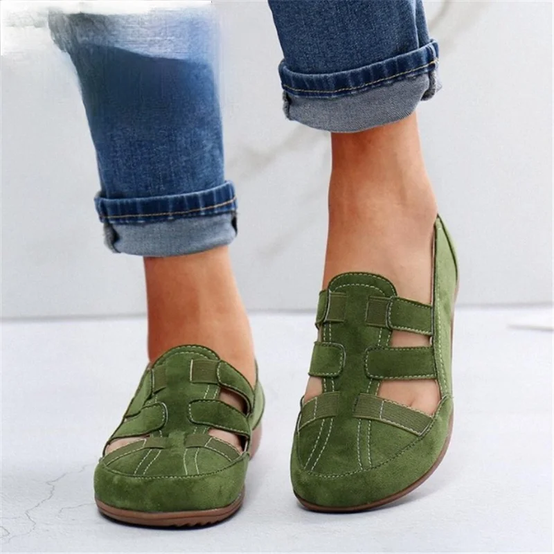 

Сандалии-гладиаторы женские на платформе, пляжные босоножки на танкетке, уличная удобная обувь из замши, лето 2022