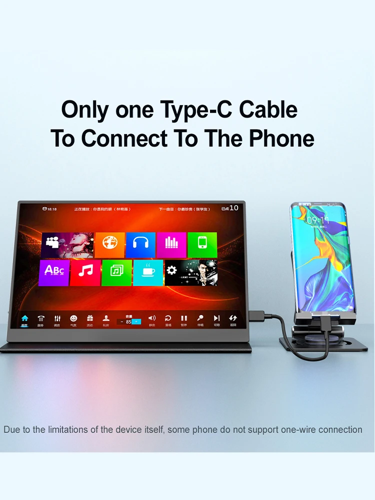 15.6inch 4K 3840 x 2160 Portable Gaming Monitor HDMI Type C 3.1 Second Extenal Screen Display For Xbox Switch Phone Laptop PS5 4 - купить по
