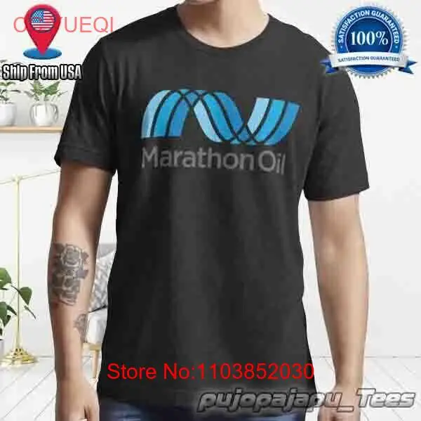 Новая мужская футболка с американским забавным логотипом Marathon Oil Racing размер S-5XL