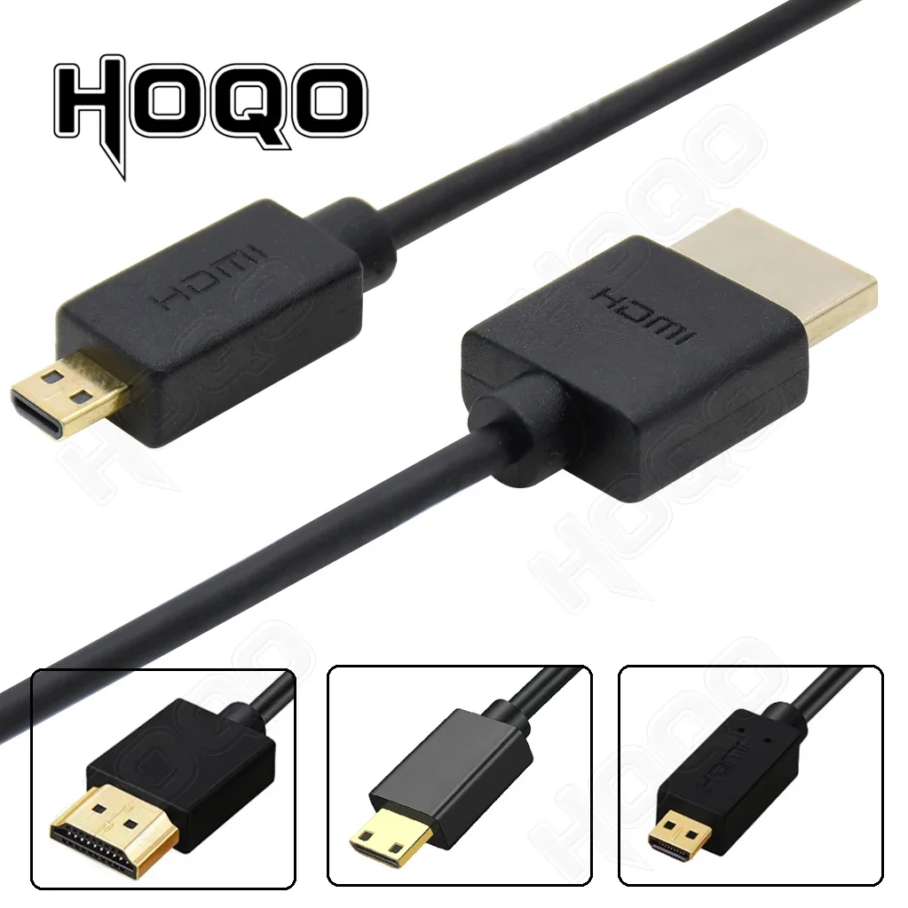 Ультратонкий кабель 4k HDMI-Micro HDMI-Mini HDMI наружный диаметр 3 2 мм супермягкий @ 60 Гц