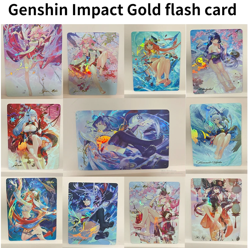 

Игра Genshin Impact ACG коллекционные карты игры буквы карты настольные игрушки для семьи детей рождественские подарки на день рождения