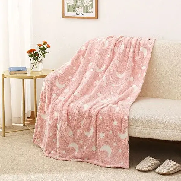 Luminous Flannel Blanket 00x50cm Winter Office Warm Knee P