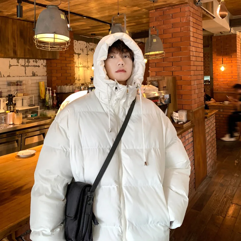 Winter Jacket Men Warm Fashion Thickened Hooded Down Jacket Men Streetwear Korean Loose Thick Short Coat Mens Parker Clothes