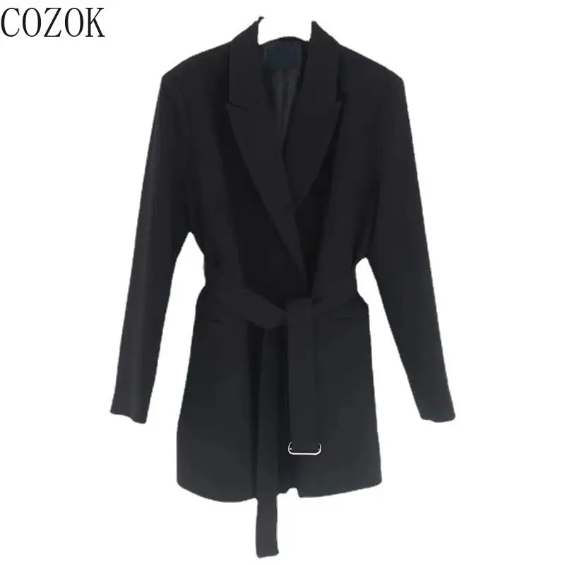 Suit Jacket Autumn Women's 2022 New Early Autumn Top Design Suit Elegant Autumn Wear Mid-Length
