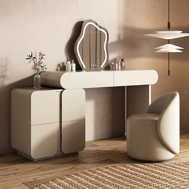 Черный туалетный столик для макияжа минималистичная мебель скандинавская