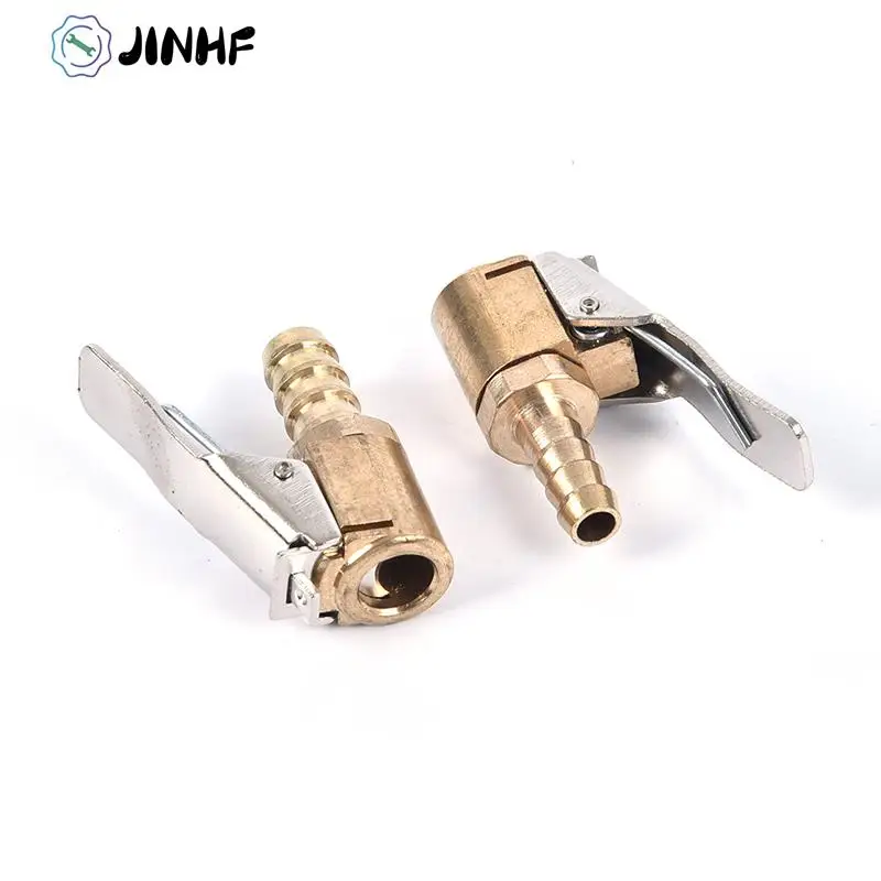 

1pcs 6mm/8mm Brass Car Tyre Inflator Valve Connector Air Chuck Tire Clip Lock-on Car Adapter Valve for Air Line Systems
