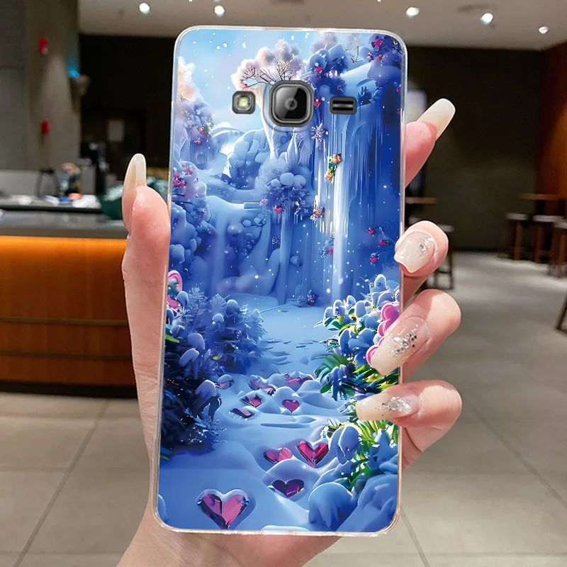 Фото Чехол для Samsung Galaxy J3 (2016) SM-J320F, эстетичный, модный, с милым котом, мягкая силиконовая задняя крышка, прозрачный чехол для телефона из ТПУ №2