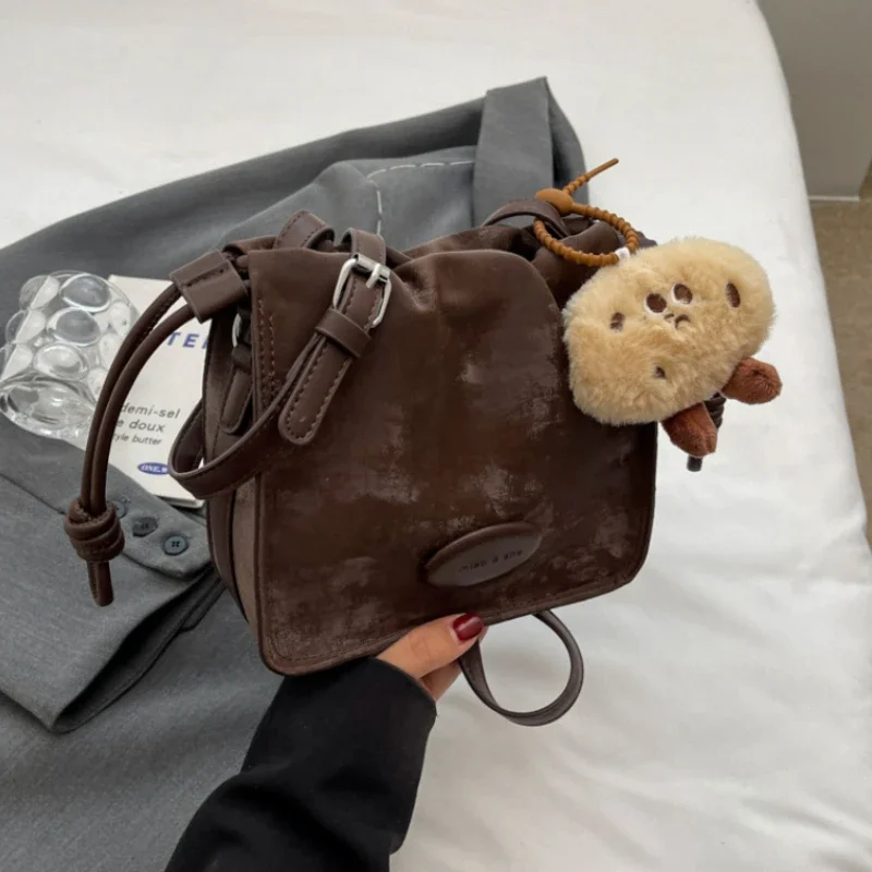 Сумка кросс-боди Женская в стиле ретро дизайнерский саквояж-ведро Сумочка на