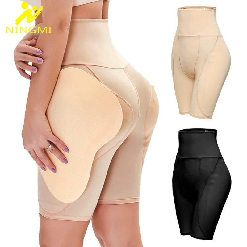 NINGMI Women Butt Lifter Hip Enhancer Control Panties Body Shaper Fake Pad Foam Padded Underwear Plus Size Body Shapewear