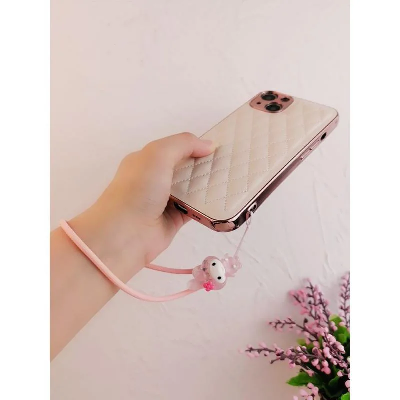 

Kawaii Sanrio Cell Phone Lanyard Kuromi Accessories Cute Beauty Cartoon Anime Wrist Strap Silicone Lanyard Toys for Girls Gift