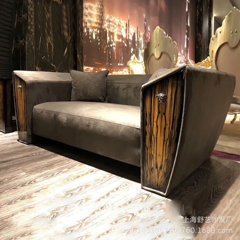 

Современный Кожаный Диван-комбинация простой итальянский стиль Высококачественная роскошная мебель в гонконгском стиле для гостиной