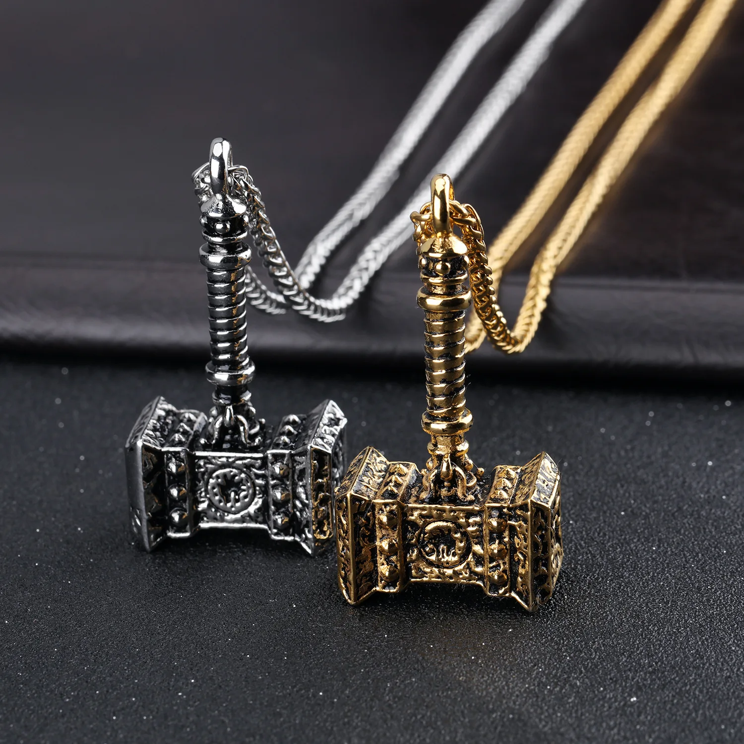 

Men's Pendant Necklace Silver Stainless Steel Thor Hammer Pendants Jewelry