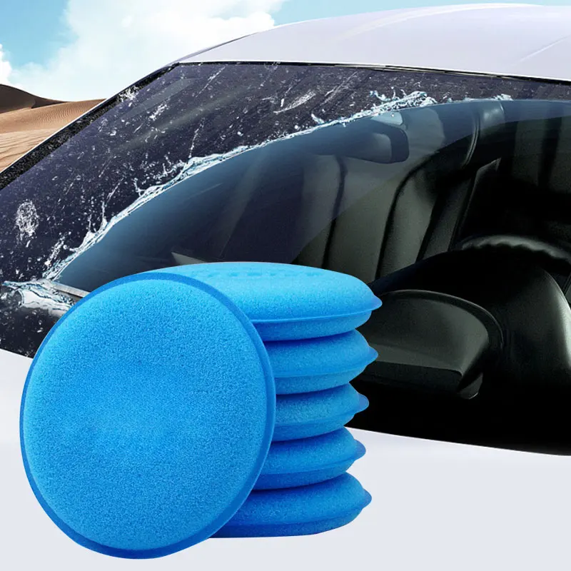 

10Pcs Car Waxing Polish Wax Foam Sponge Applicator Pads 10CM Yellow Cleaning Sponge Clean Washer Washing Tool Car Wash