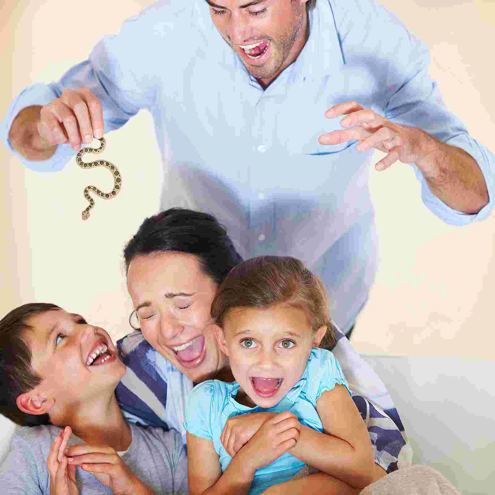 Игрушки на Хэллоуин искусственная змея модель розыгрыша деревянная коричневая