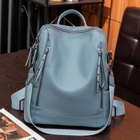 fashion leather designer womens backpack shoulder bags multifunction travel backpacks solid color school bags for girls