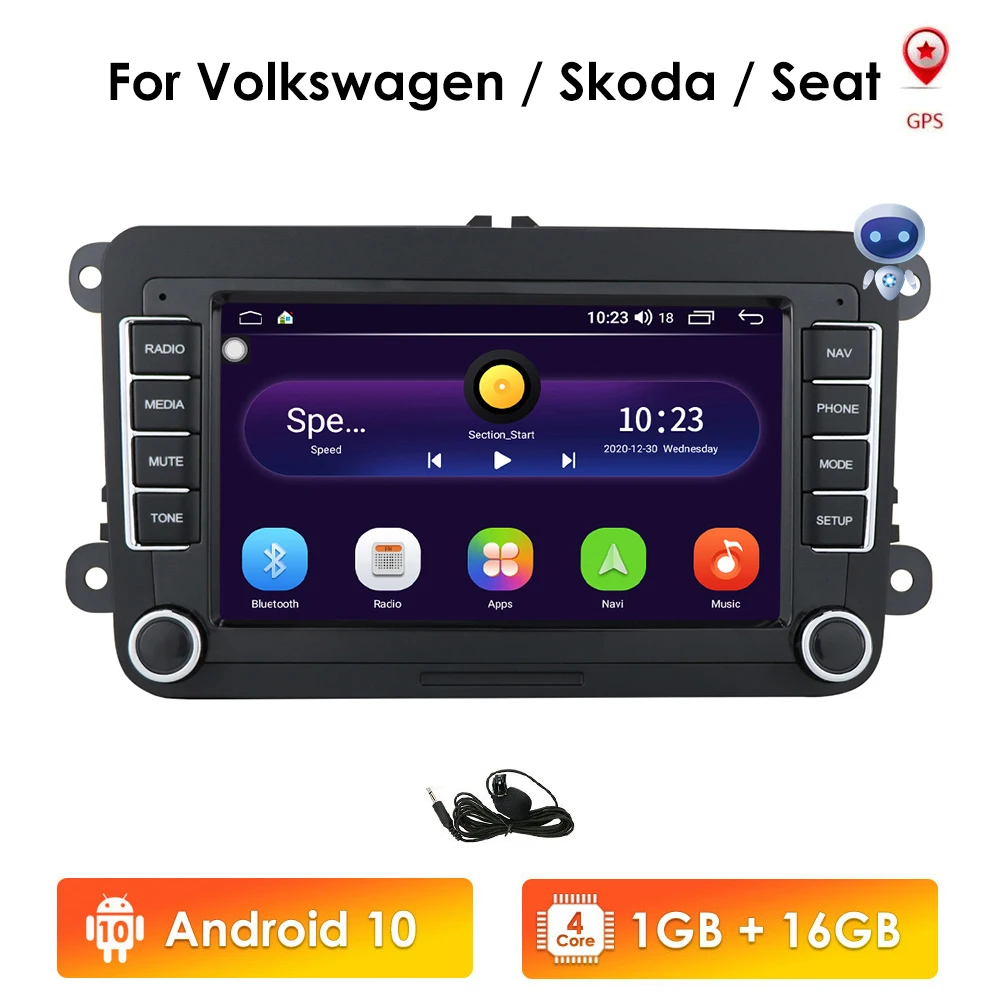 

2Din Android Car Radio for GOLF Volkswagen Passat B6 Polo Touran Tiguan Skoda Seat Octavia Jetta Multimedia Player GPS USB WIFI