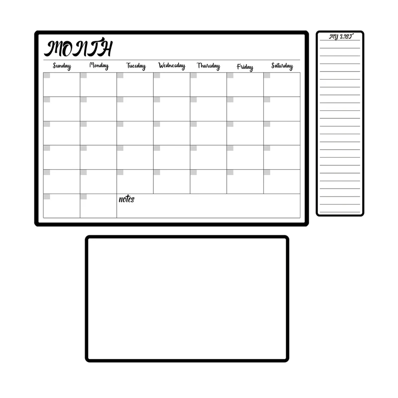 

3Pcs Weekly Planner Bundle Magnetic Whiteboard Planner Dry Erase Set
