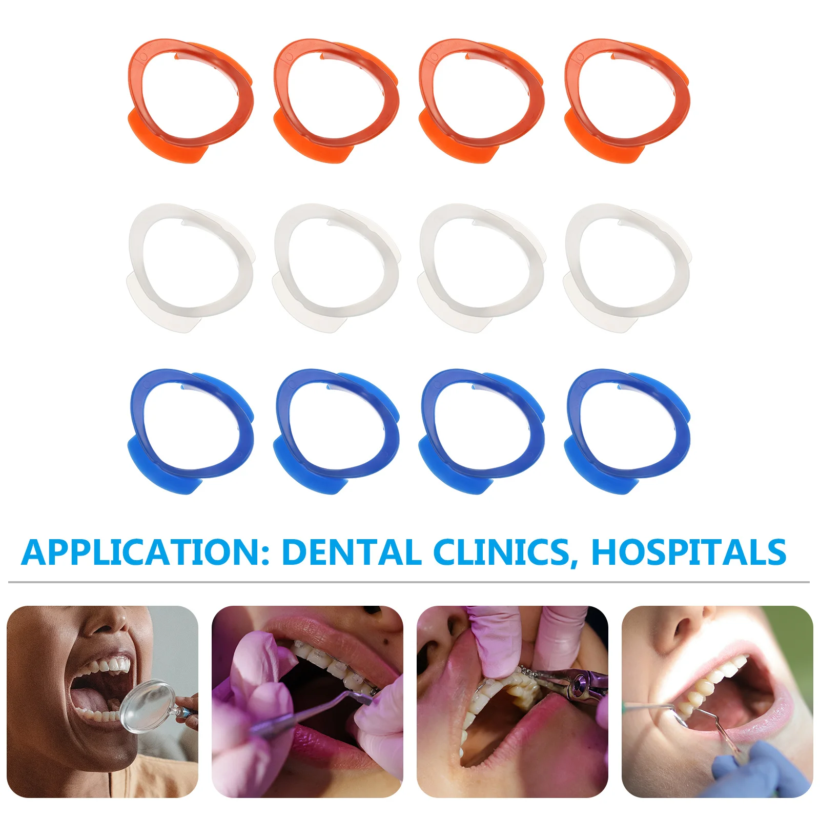 

Mouth Opener 12Pcs Dentist Mouth Openers Mouth Bite Blocks Open Mouth Retractors