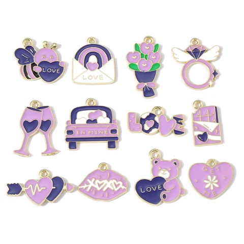 Эмалевые подвески YuenZ, набор из 10 штук