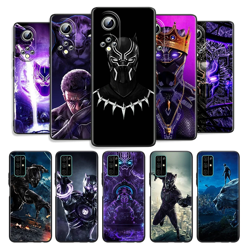 

Silicone Cover Marvel Black Panther For Honor 60 50 SE 30 3i 20 20S 20E 9S 9A 9C 30S 7C Pro Lite Black Phone Case Coque