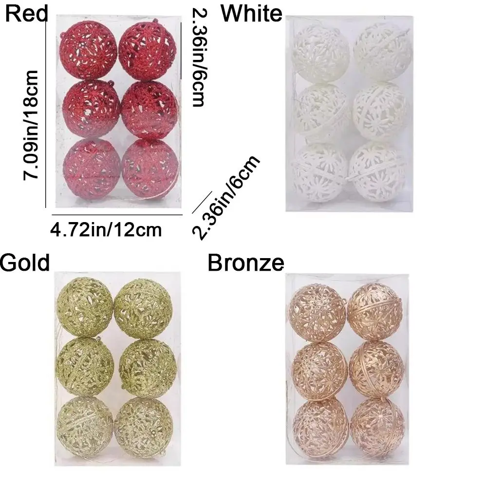 6 шт. см рождественские блестящие пластиковые подвески в виде красных